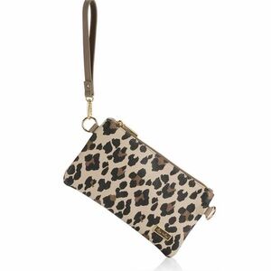 Itzy Ritzy Boss Pouch - Tan and Brown Leopard Crossbody Bag